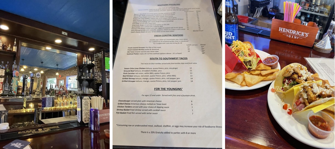 SoCo Grille Menu