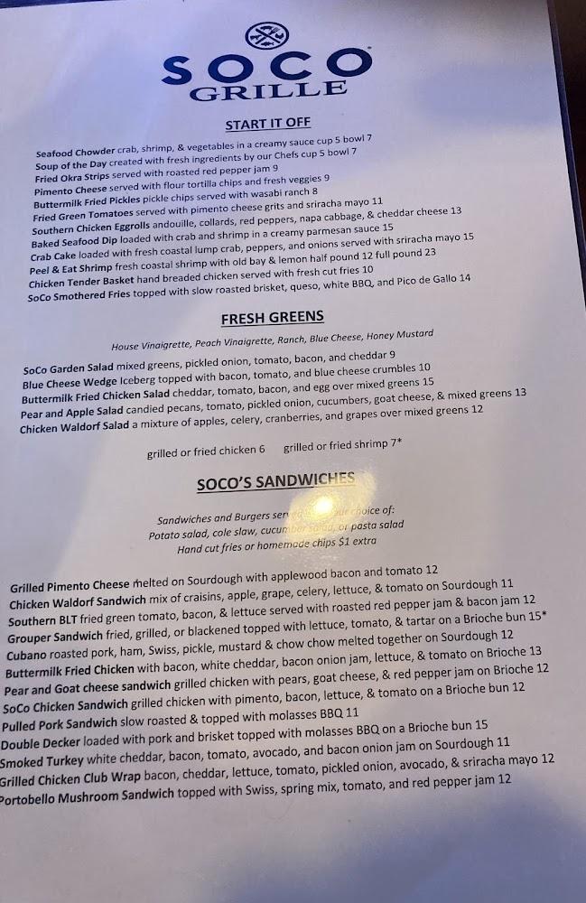 SoCo Grille Menu image 4